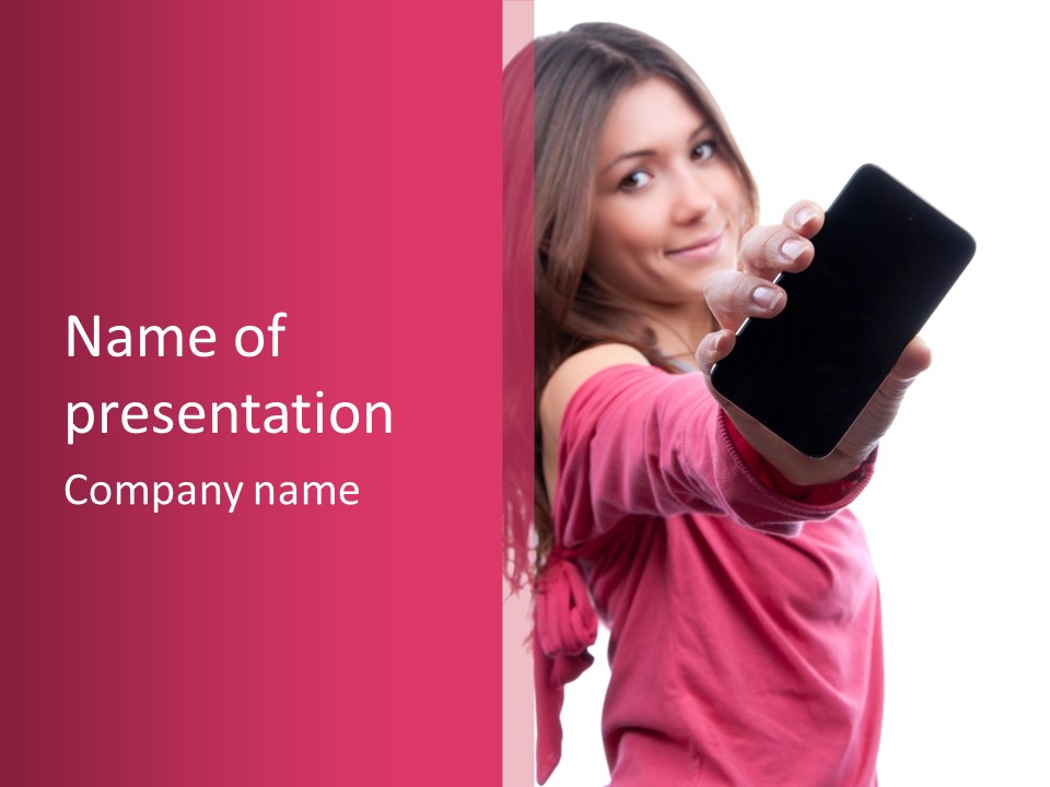 Celluar Women Display PowerPoint Template