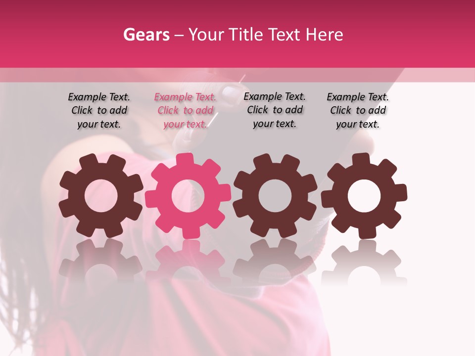 Celluar Women Display PowerPoint Template