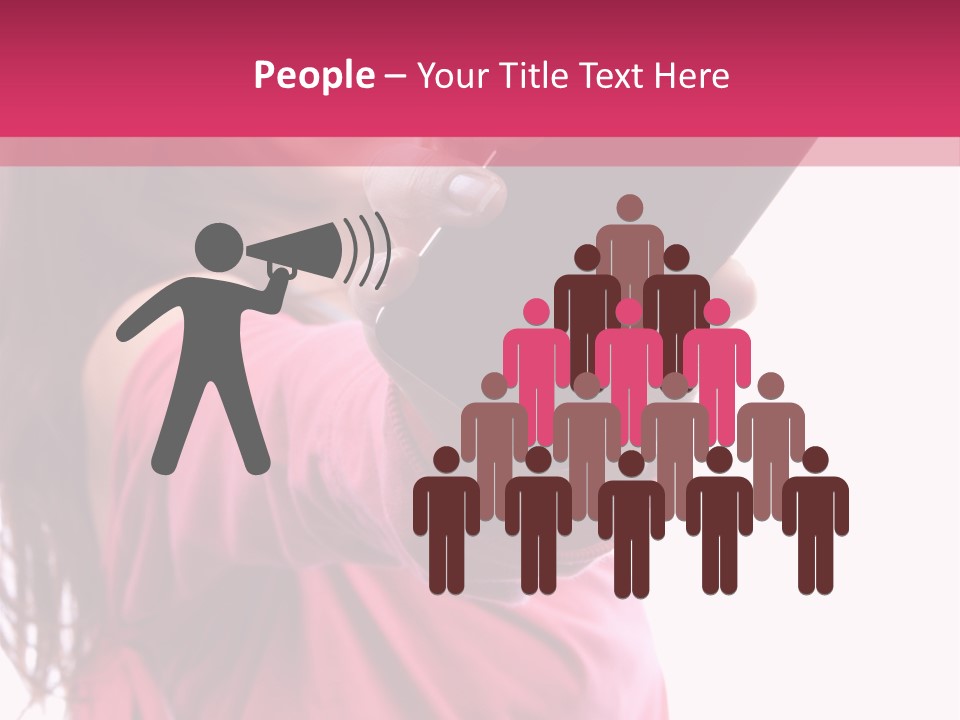 Celluar Women Display PowerPoint Template