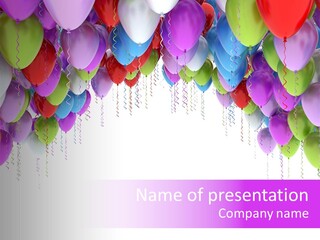 Ballon String Bunch PowerPoint Template