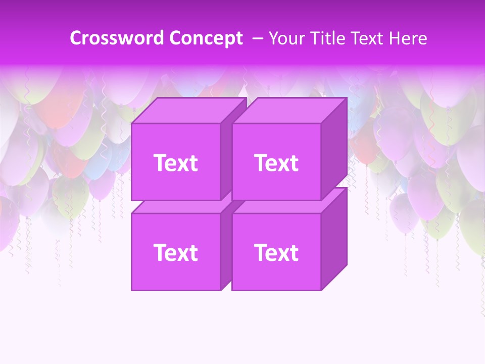 Ballon String Bunch PowerPoint Template