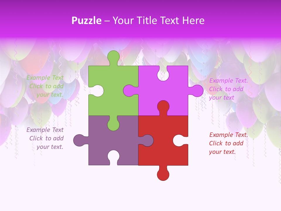 Ballon String Bunch PowerPoint Template