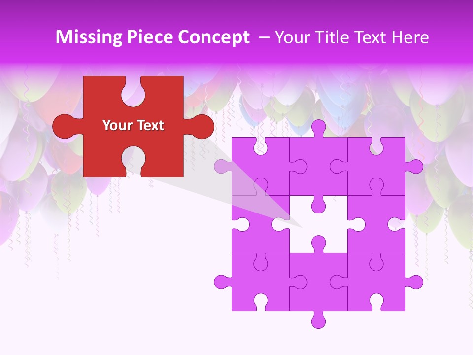 Ballon String Bunch PowerPoint Template