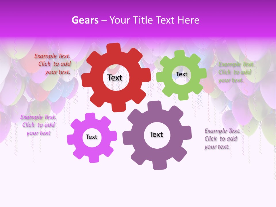 Ballon String Bunch PowerPoint Template