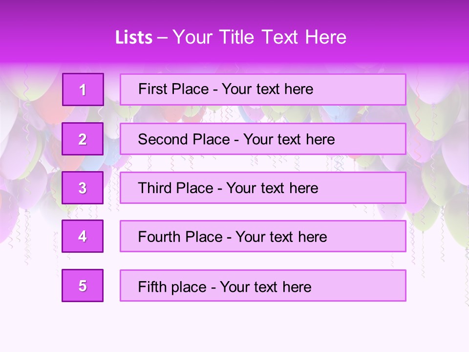 Ballon String Bunch PowerPoint Template