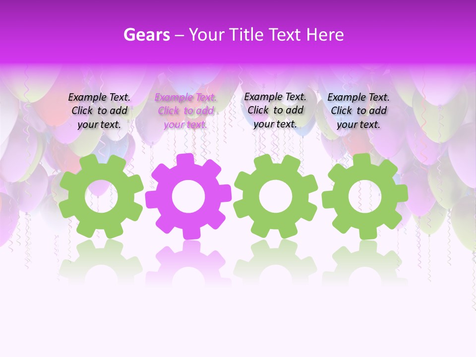 Ballon String Bunch PowerPoint Template