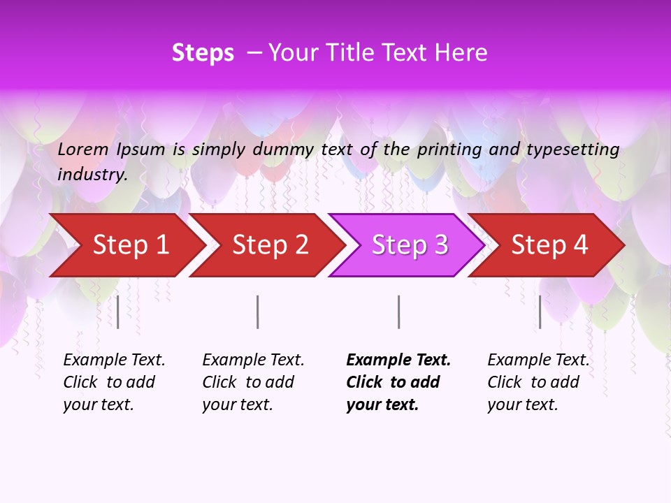 Ballon String Bunch PowerPoint Template