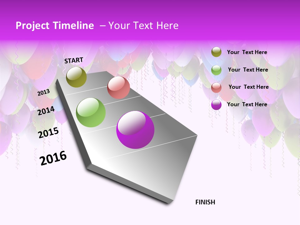 Ballon String Bunch PowerPoint Template