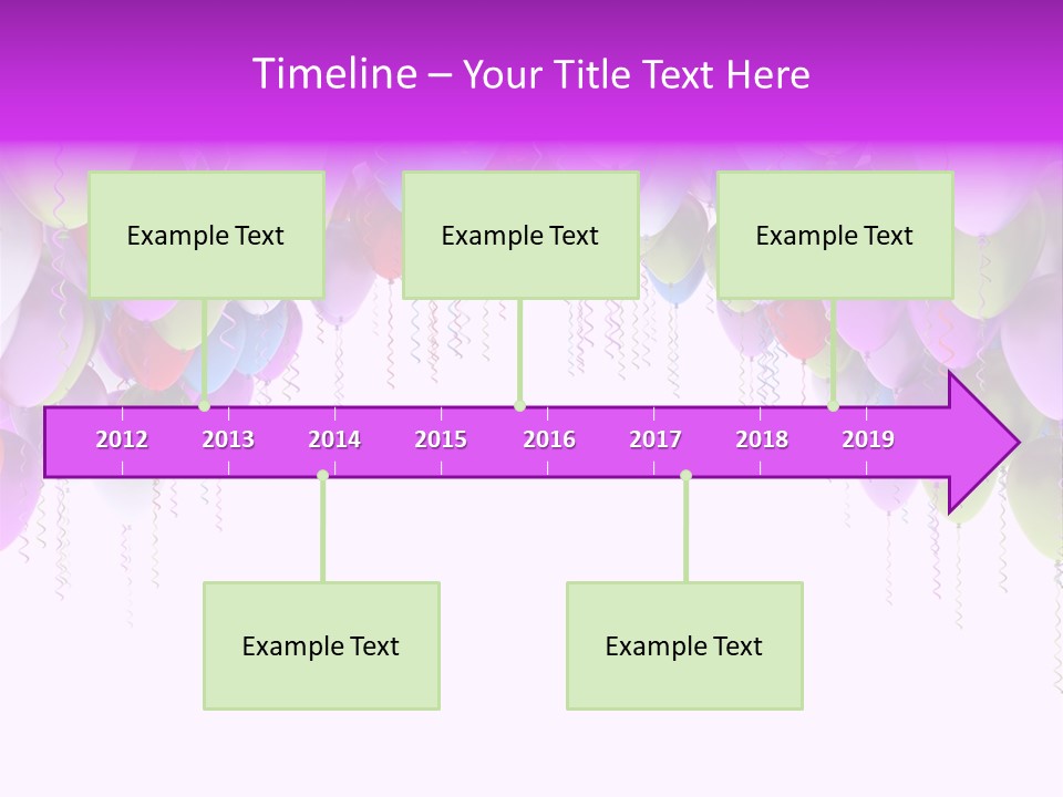 Ballon String Bunch PowerPoint Template
