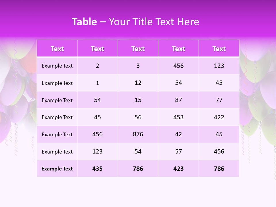 Ballon String Bunch PowerPoint Template