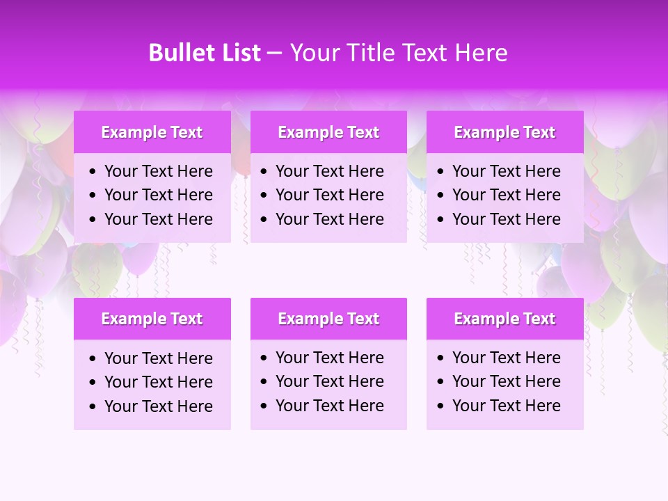 Ballon String Bunch PowerPoint Template