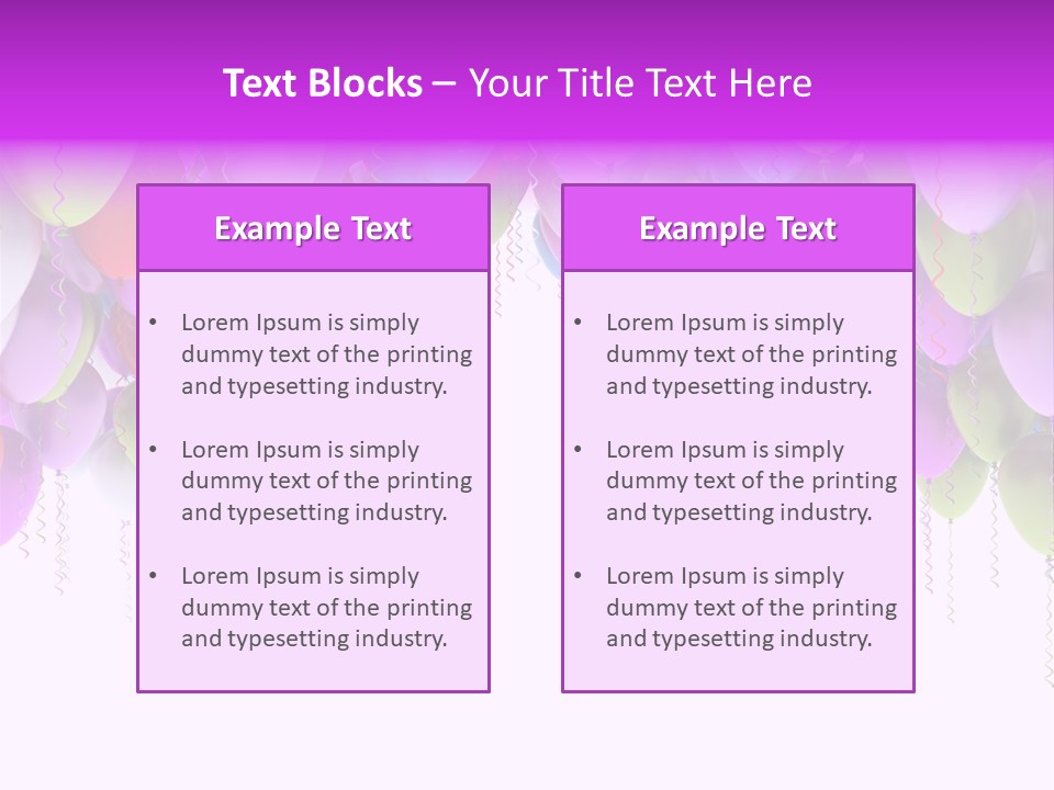Ballon String Bunch PowerPoint Template