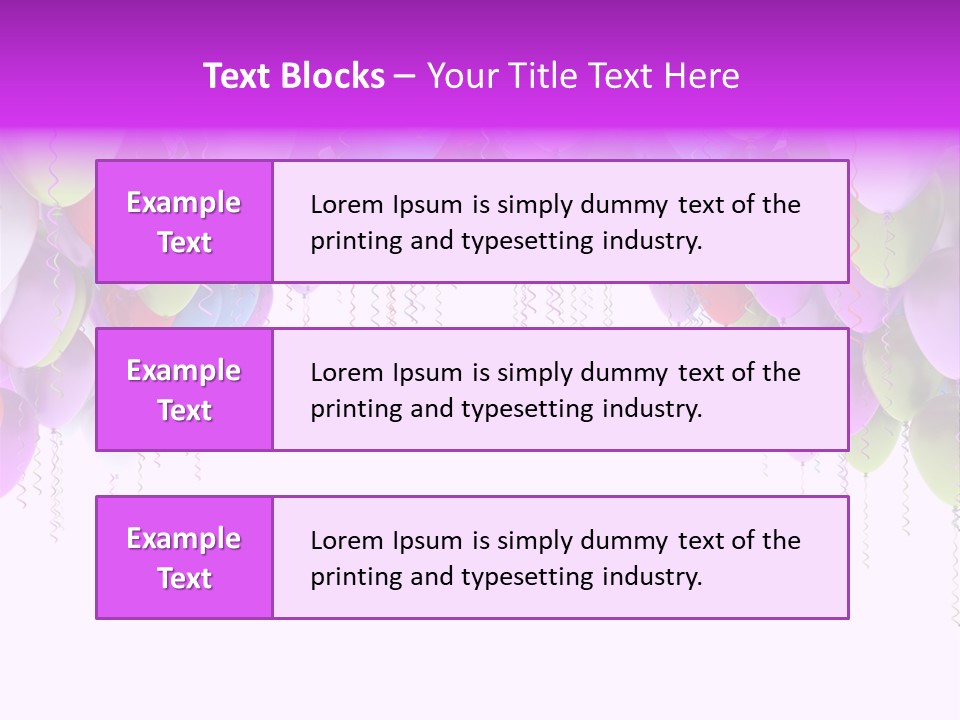 Ballon String Bunch PowerPoint Template