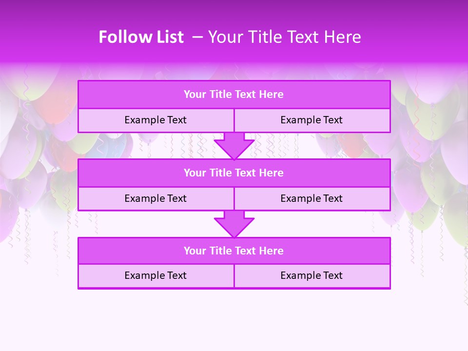 Ballon String Bunch PowerPoint Template