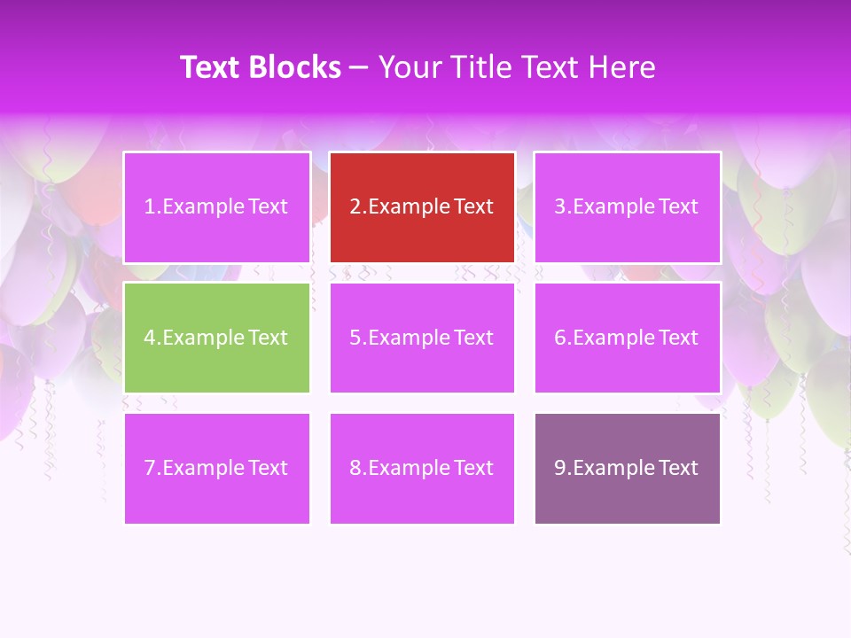 Ballon String Bunch PowerPoint Template