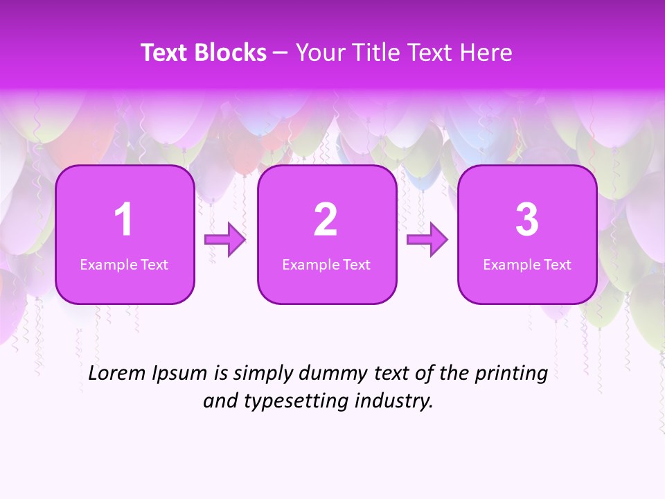 Ballon String Bunch PowerPoint Template