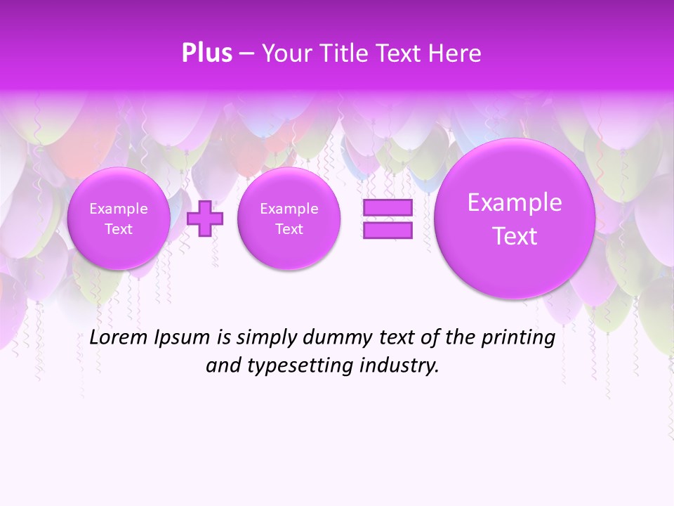 Ballon String Bunch PowerPoint Template