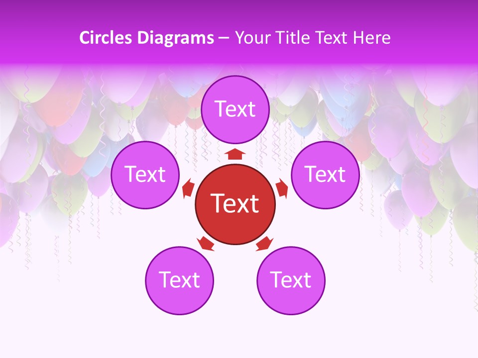 Ballon String Bunch PowerPoint Template