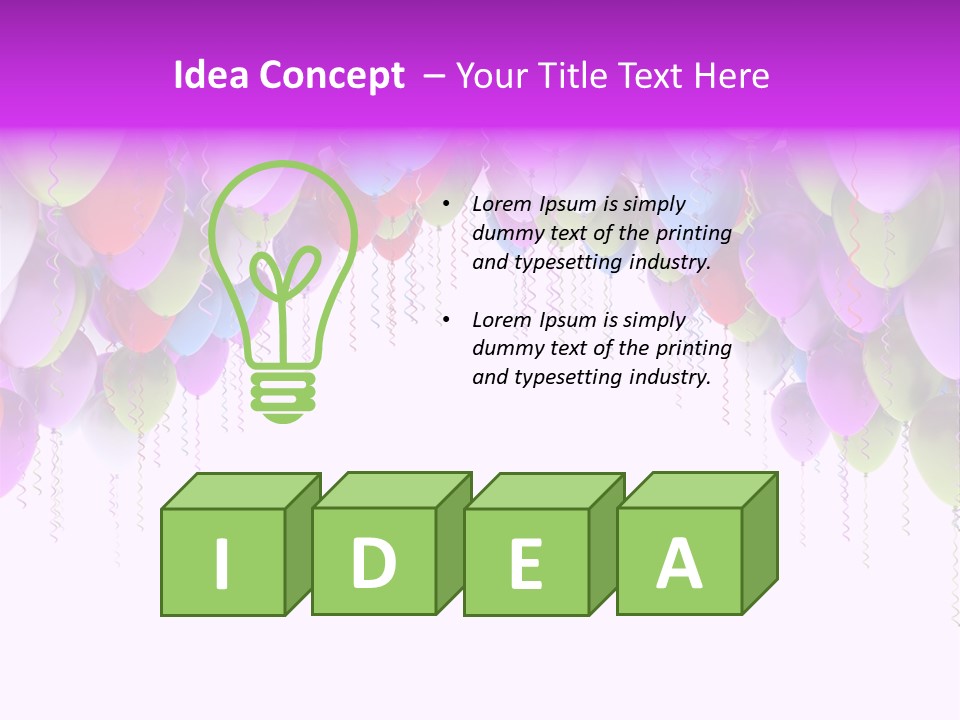 Ballon String Bunch PowerPoint Template