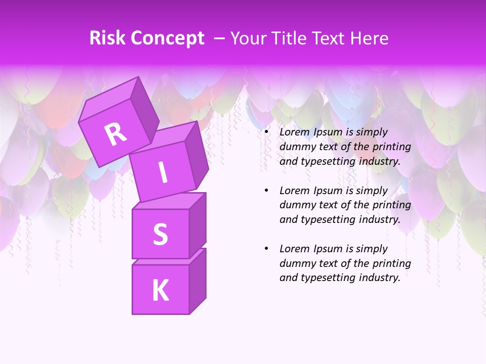 Ballon String Bunch PowerPoint Template