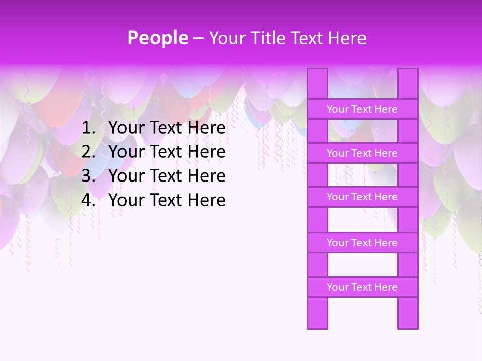 Ballon String Bunch PowerPoint Template