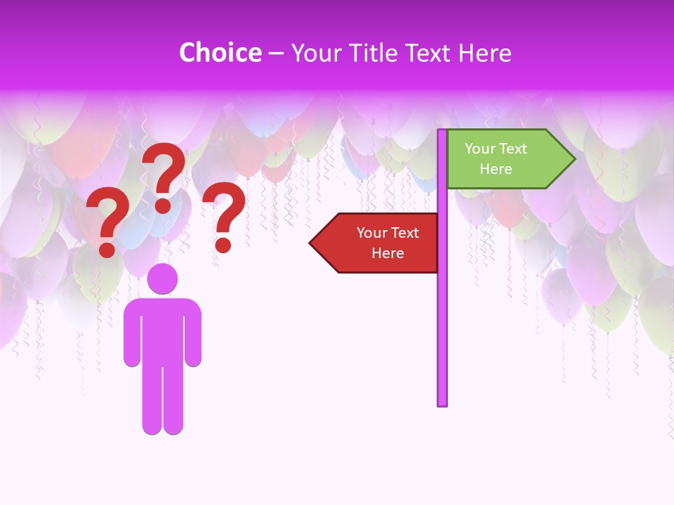 Ballon String Bunch PowerPoint Template