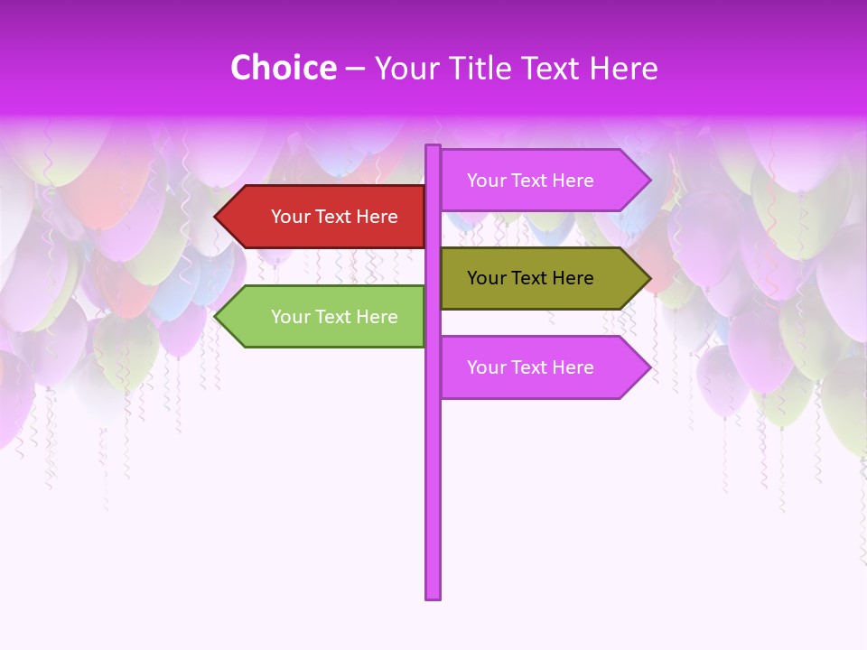 Ballon String Bunch PowerPoint Template