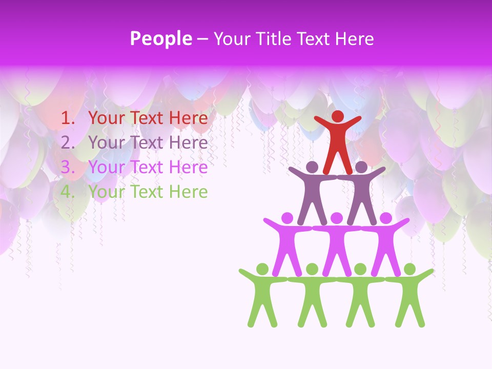 Ballon String Bunch PowerPoint Template