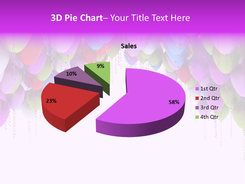 Ballon String Bunch PowerPoint Template