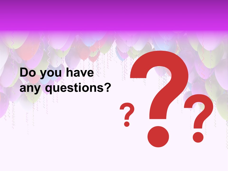 Ballon String Bunch PowerPoint Template