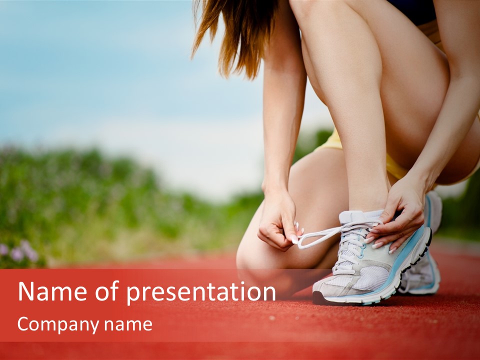 Jogger Muscular Track PowerPoint Template