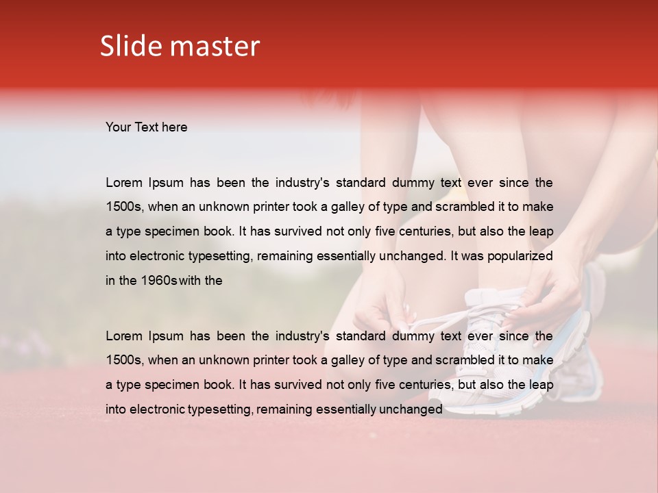 Jogger Muscular Track PowerPoint Template