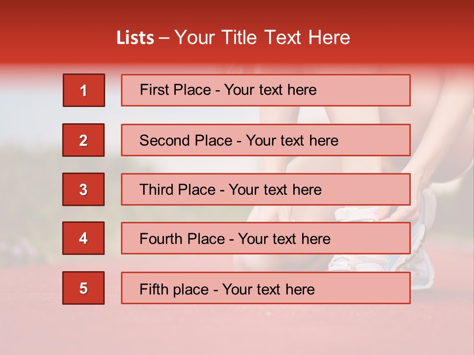 Jogger Muscular Track PowerPoint Template