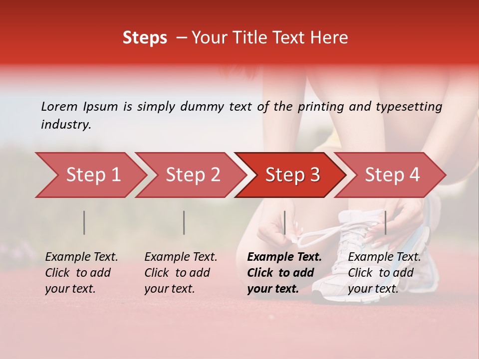 Jogger Muscular Track PowerPoint Template