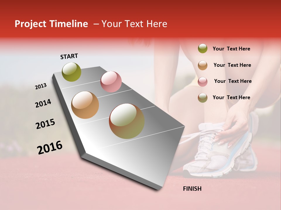 Jogger Muscular Track PowerPoint Template