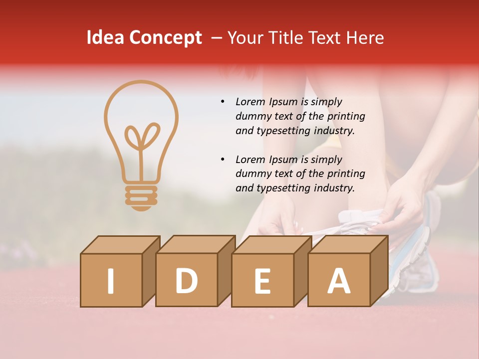 Jogger Muscular Track PowerPoint Template