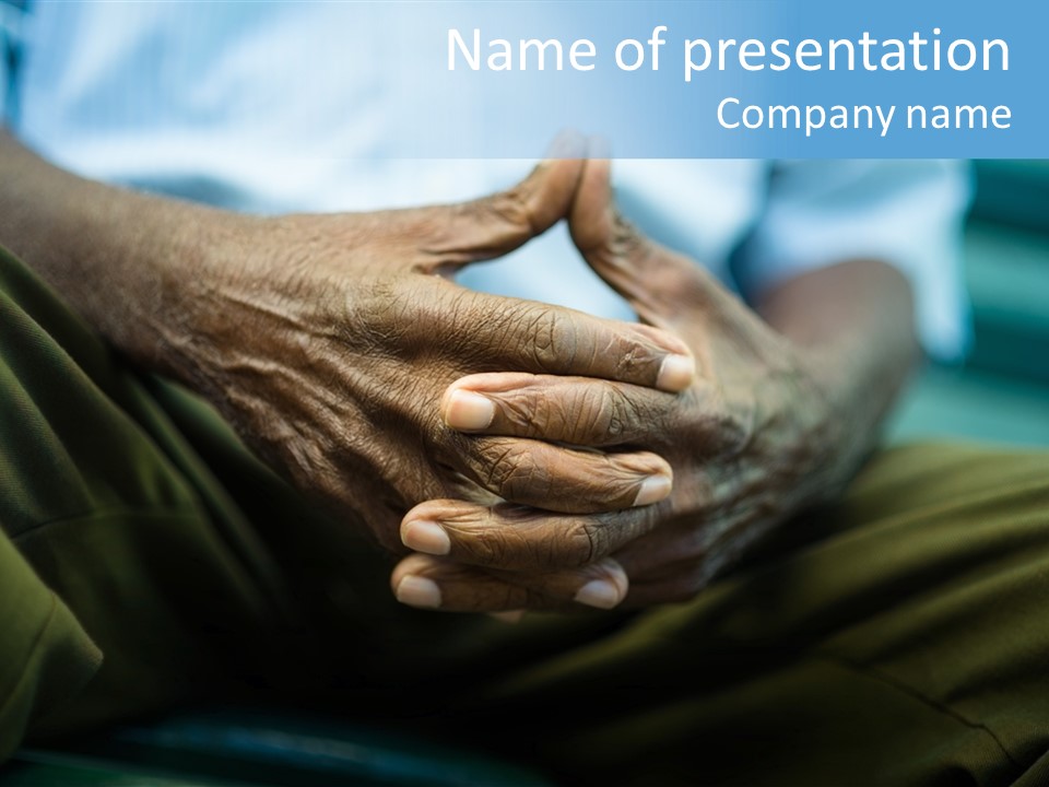 Thoughtful Grandfather S PowerPoint Template