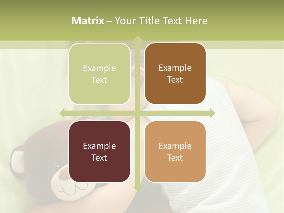 Teddy Bear Family Lying On Front PowerPoint Template