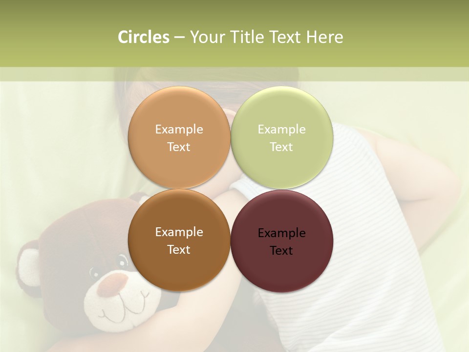 Teddy Bear Family Lying On Front PowerPoint Template