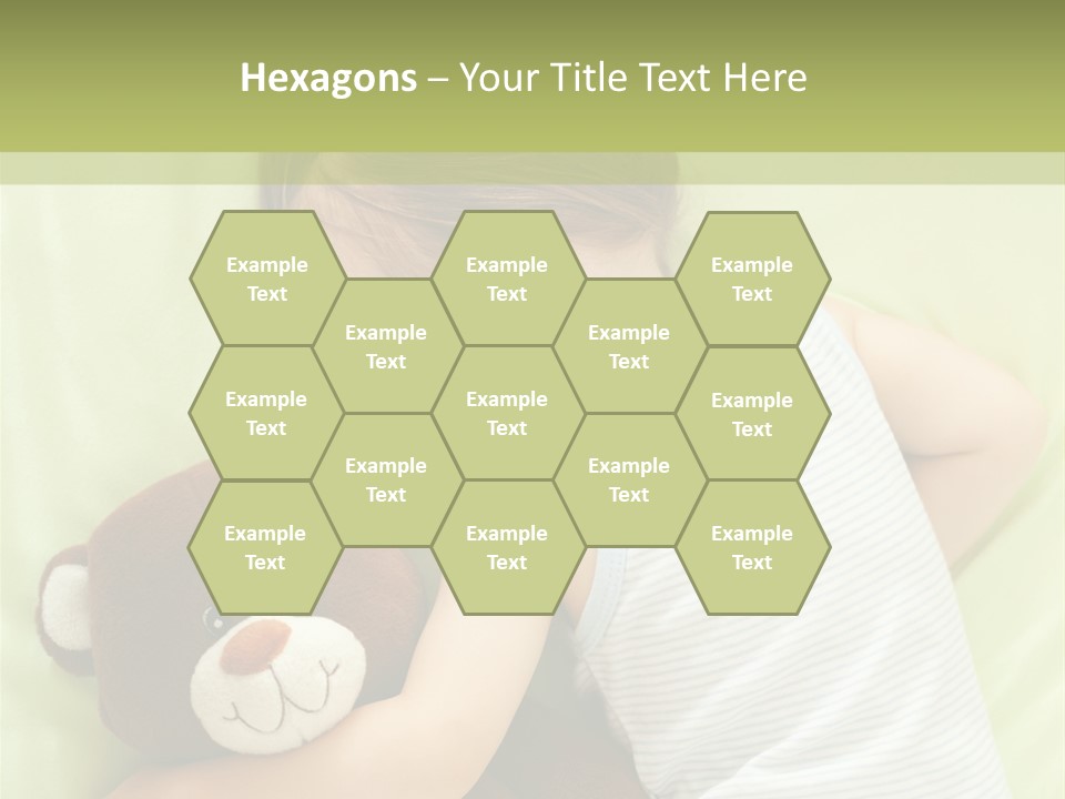 Teddy Bear Family Lying On Front PowerPoint Template