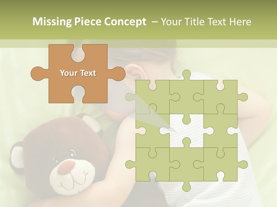 Teddy Bear Family Lying On Front PowerPoint Template