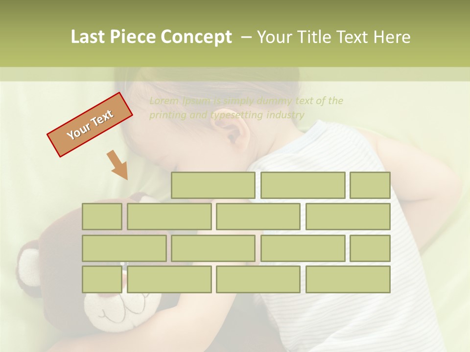 Teddy Bear Family Lying On Front PowerPoint Template
