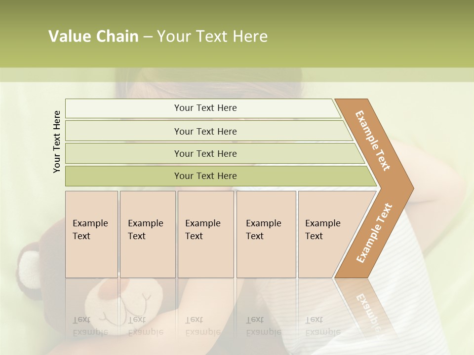 Teddy Bear Family Lying On Front PowerPoint Template