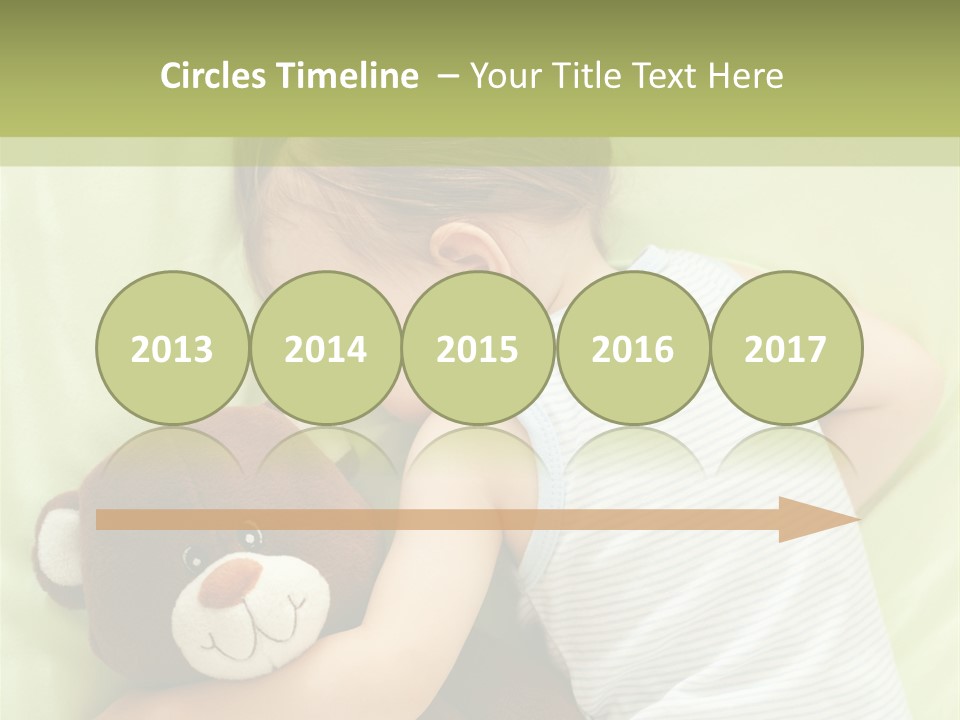 Teddy Bear Family Lying On Front PowerPoint Template