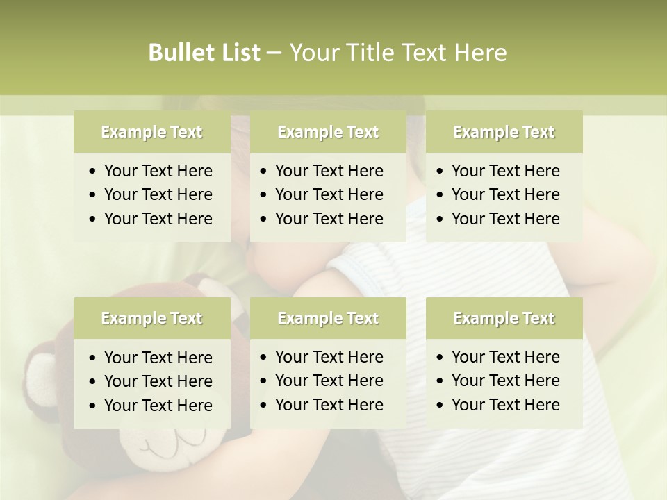 Teddy Bear Family Lying On Front PowerPoint Template