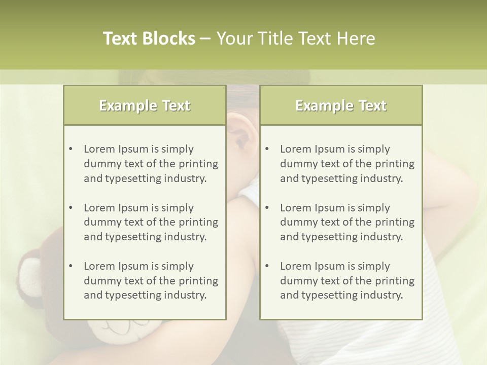 Teddy Bear Family Lying On Front PowerPoint Template