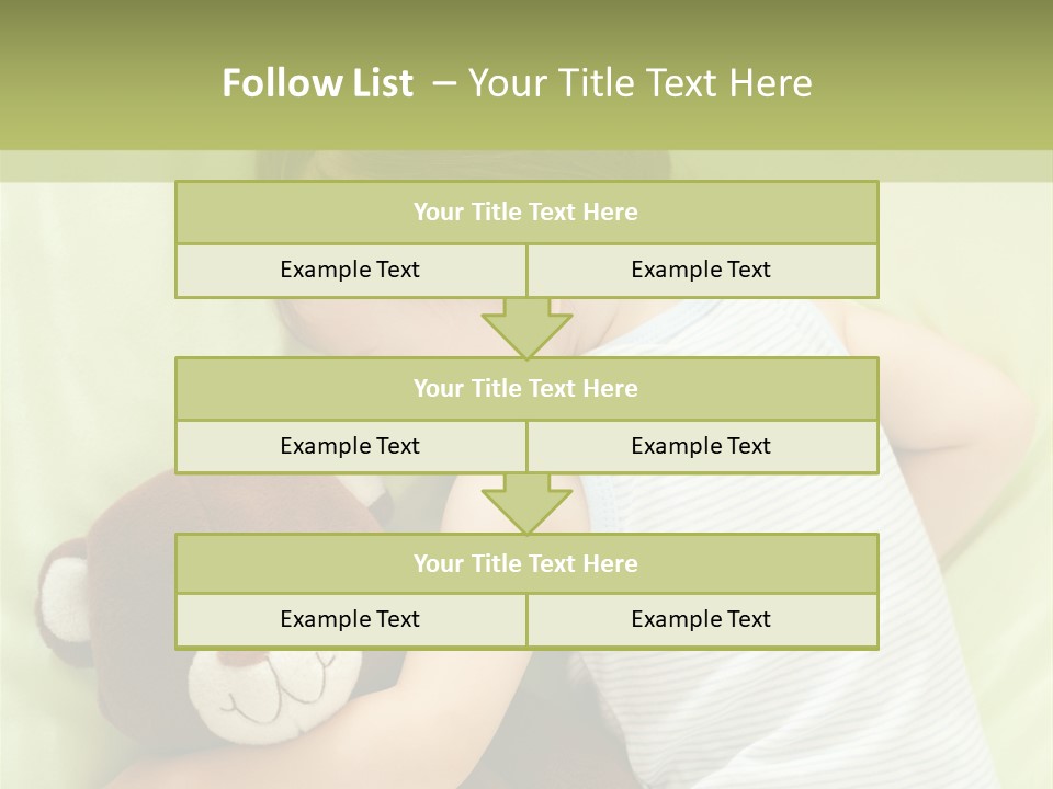 Teddy Bear Family Lying On Front PowerPoint Template