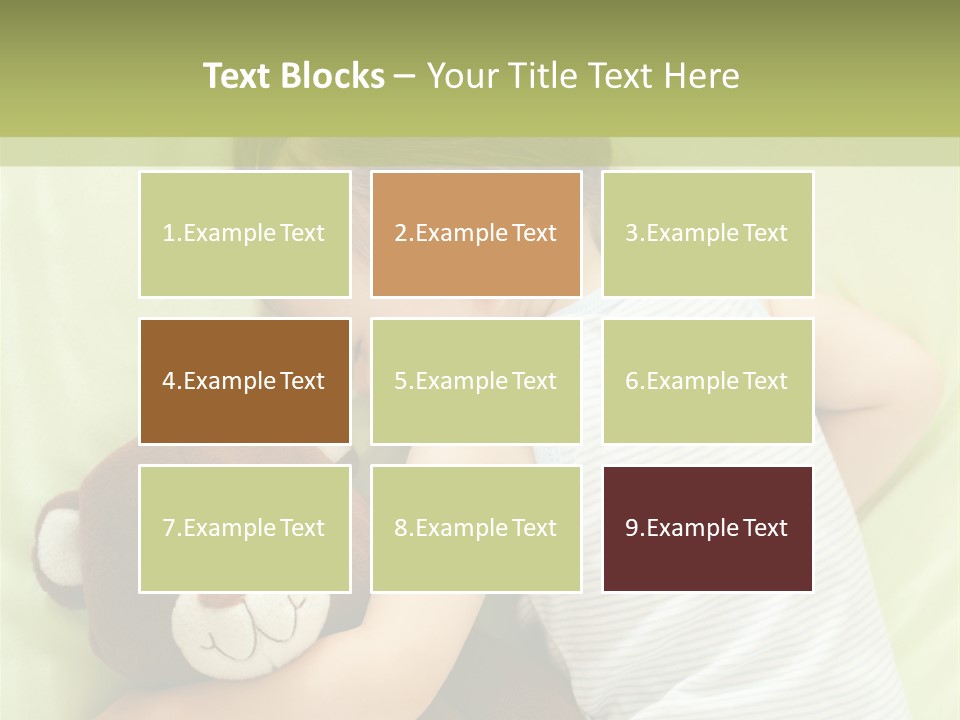 Teddy Bear Family Lying On Front PowerPoint Template