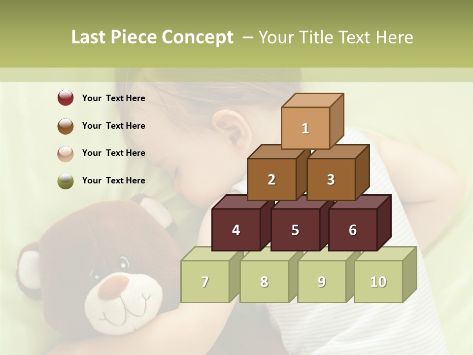 Teddy Bear Family Lying On Front PowerPoint Template