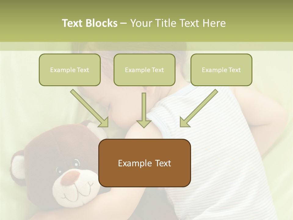 Teddy Bear Family Lying On Front PowerPoint Template